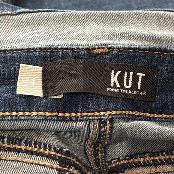NWT KUT from the cloth Reese High Rise Ankle Straight Paperbag Waist Jean Size 4 - Picture 8 of 12